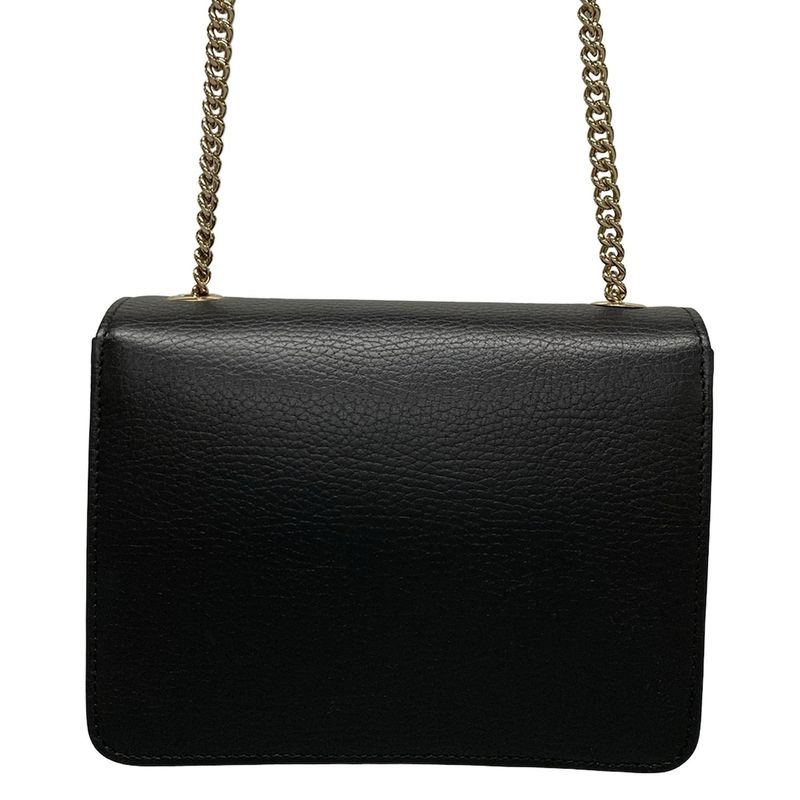 Gucci Shoulder Bag Interlocking G 510304 Black Leather