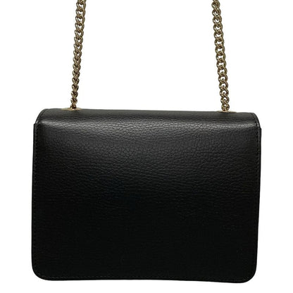 Gucci Shoulder Bag Interlocking G 510304 Black Leather