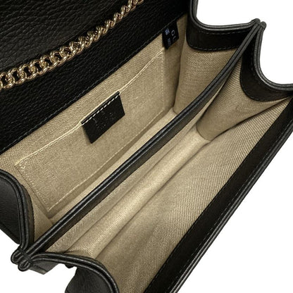 Gucci Shoulder Bag Interlocking G 510304 Black Leather