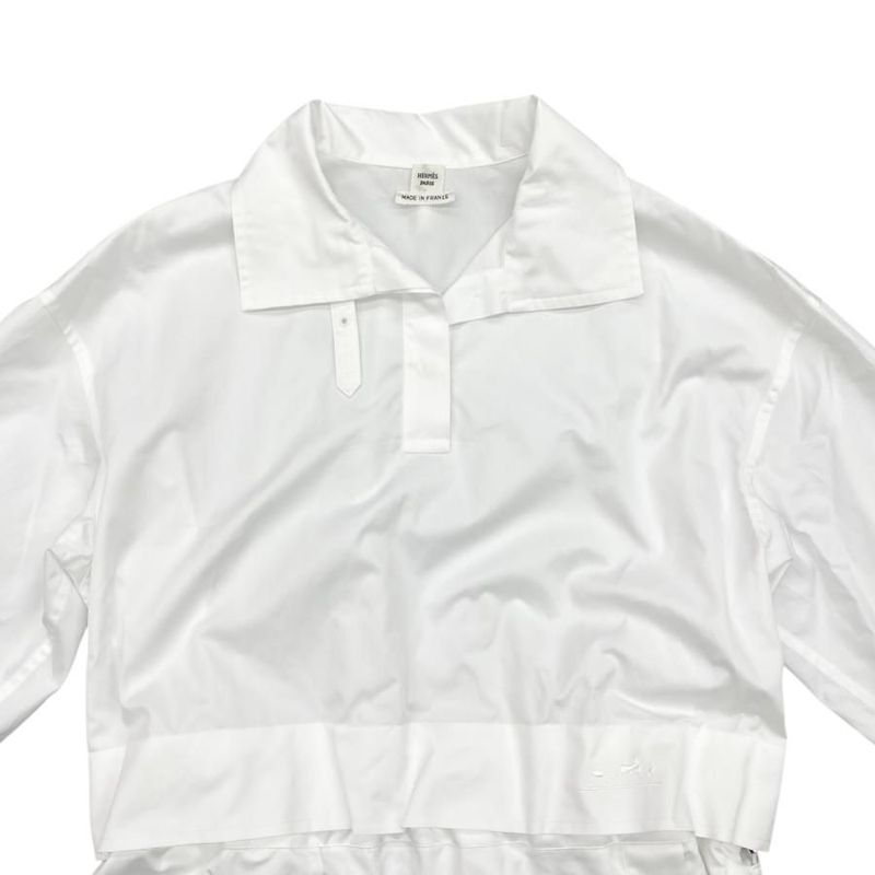 Hermes Shirt Dress Polo Short Dress H5h0544dv9034 Size 34 Cotton Caleche