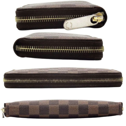 Louis Vuitton Zippy Wallet Damier Long Wallet Brown
