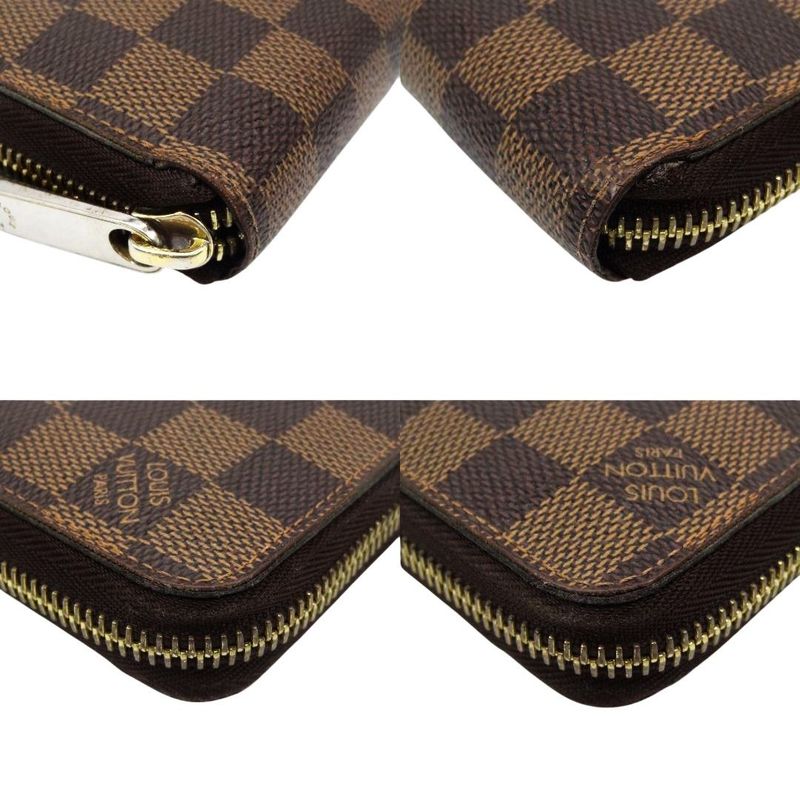 Louis Vuitton Zippy Wallet Damier Long Wallet Brown