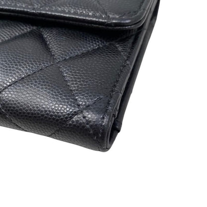 Chanel Trifold Wallet Medium Wallet 2025 Cruise Collection Matelasse Caviar