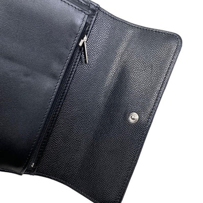 Chanel Trifold Wallet Medium Wallet 2025 Cruise Collection Matelasse Caviar