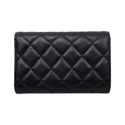 Chanel Trifold Wallet Medium Wallet 2025 Cruise Collection Matelasse Caviar