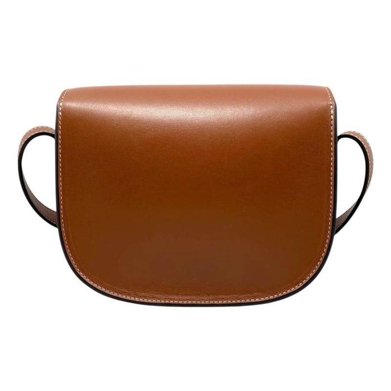Celine Shoulder Bag Folco Bag 198263du3 Calfskin Cuir Triomphe Tan Brown Gold