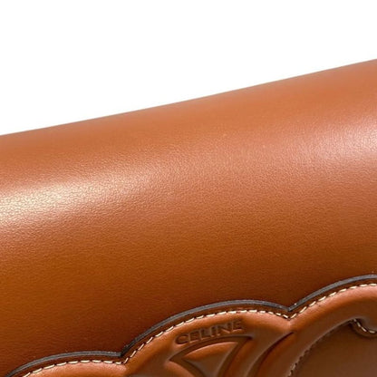 Celine Shoulder Bag Folco Bag 198263du3 Calfskin Cuir Triomphe Tan Brown Gold