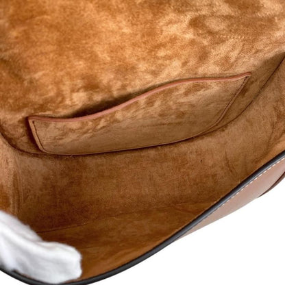 Celine Shoulder Bag Folco Bag 198263du3 Calfskin Cuir Triomphe Tan Brown Gold