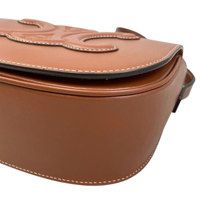 Celine Shoulder Bag Folco Bag 198263du3 Calfskin Cuir Triomphe Tan Brown Gold