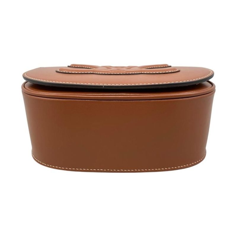 Celine Shoulder Bag Folco Bag 198263du3 Calfskin Cuir Triomphe Tan Brown Gold