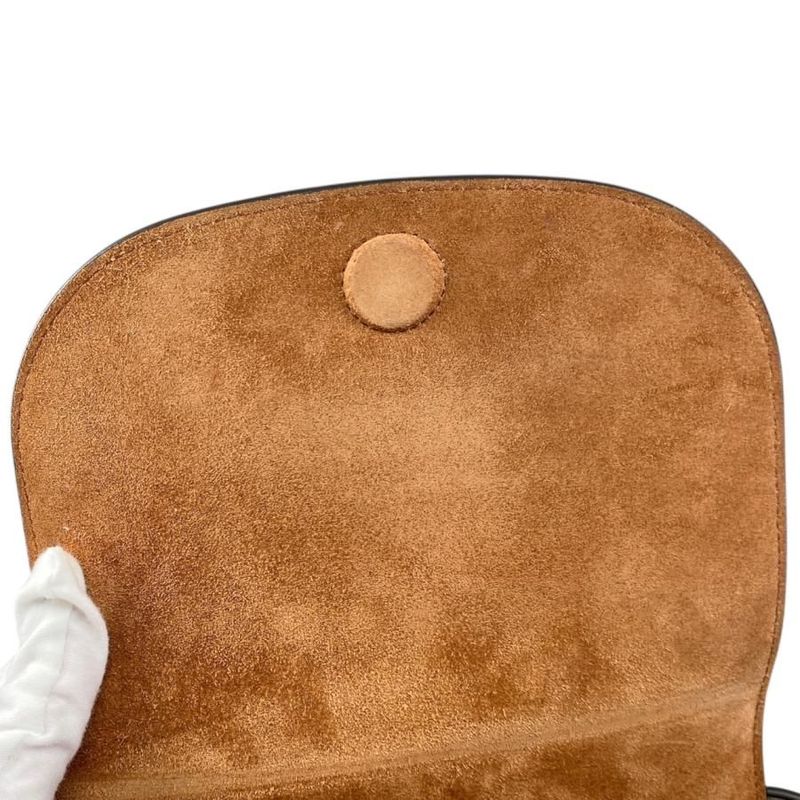 Celine Shoulder Bag Folco Bag 198263du3 Calfskin Cuir Triomphe Tan Brown Gold