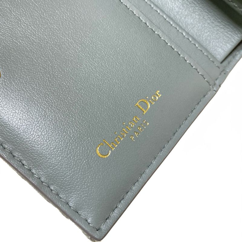 Dior/christian Dior 30 Montaigne Dahlia Wallet S2197utzq_m932 Light Gray And