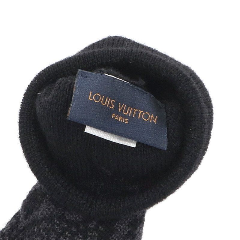 Louis Vuitton M73470 Logo Embroidered Wool Gloves For Men