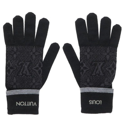 Louis Vuitton M73470 Logo Embroidered Wool Gloves For Men