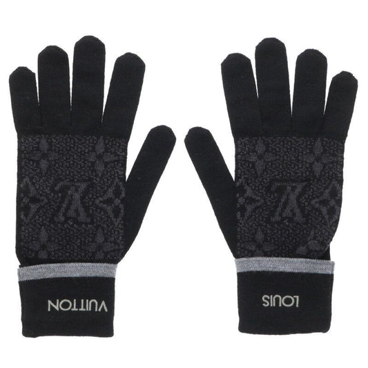 Louis Vuitton M73470 Logo Embroidered Wool Gloves For Men