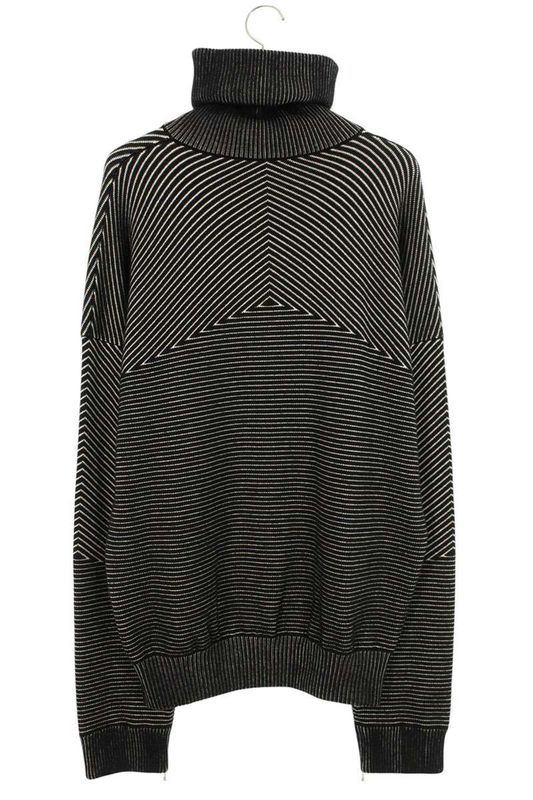 Balenciaga 17AW 485653 T1388 Half Zip Homme Striped Knit Men's XS