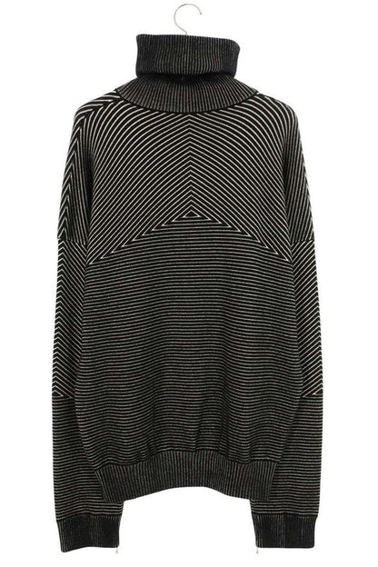 Balenciaga 17AW 485653 T1388 Half Zip Homme Striped Knit Men's XS