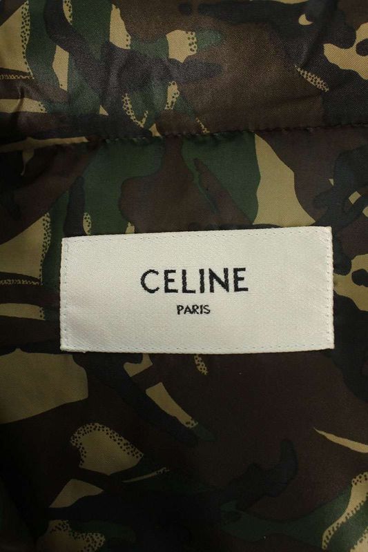 Celine 2w4300610o Back Logo Camo Pattern Down Jacket Men's 50