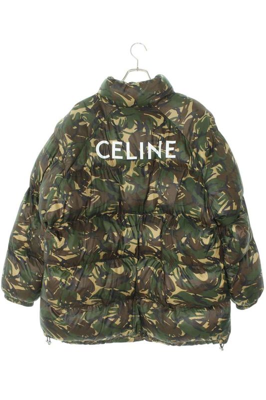 Celine 2w4300610o Back Logo Camo Pattern Down Jacket Men's 50