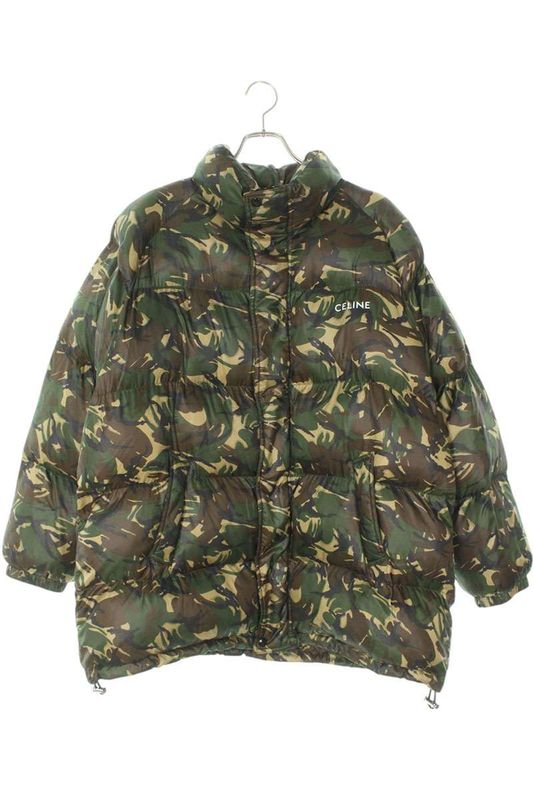 Celine 2w4300610o Back Logo Camo Pattern Down Jacket Men's 50