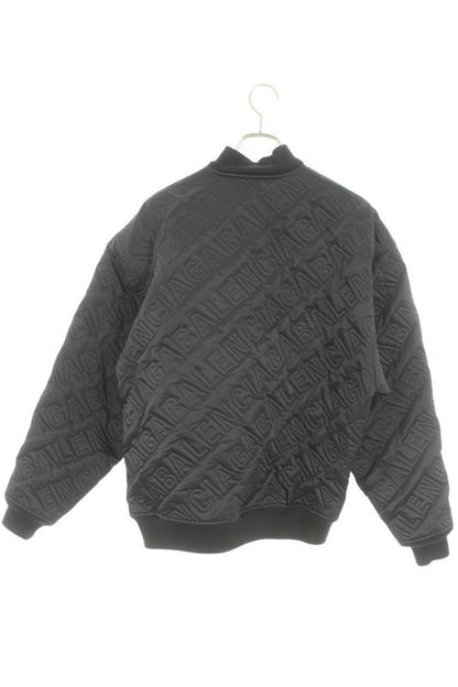 Balenciaga 606756 Tgo04 Logo Embossed Design Bomber Jacket Blouson Men's 42