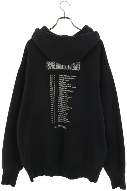 Balenciaga 19AW 541707 Tcv37 Speedhunters Pullover Hoodie Men's S