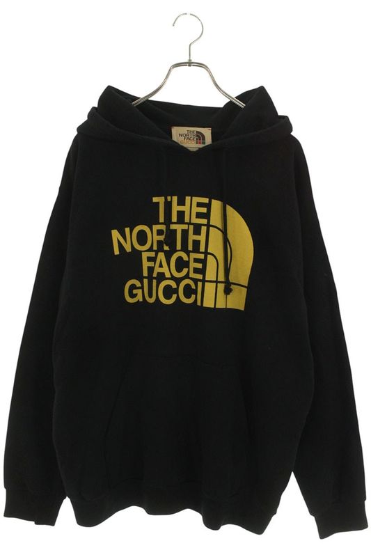 Gucci X The North Face THE North FACE 651724 Xjdcm Logo Print Pullover Hoodie