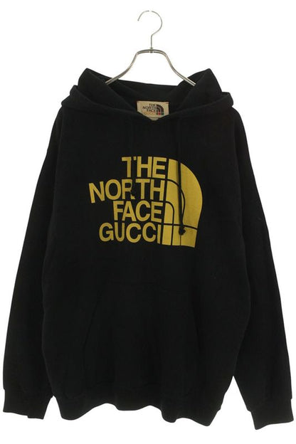 Gucci X The North Face THE North FACE 651724 Xjdcm Logo Print Pullover Hoodie