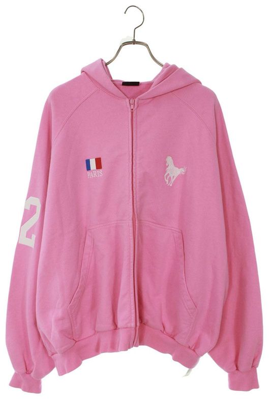 Balenciaga 720425 Tnvd4 Polo Zip Up Hoodie Men 1