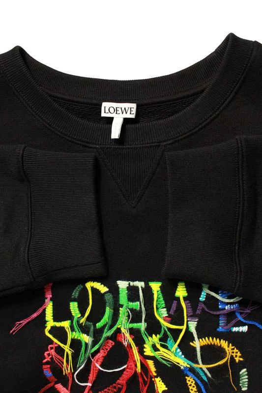 Loewe H526y24x45 Fringe Monogram Crewneck Sweatshirt Men's M