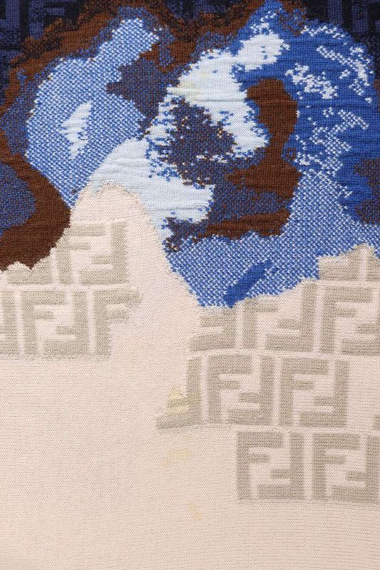 Fendi Fzx005 AN3Z Gradient FF Pattern Knit Men's 44