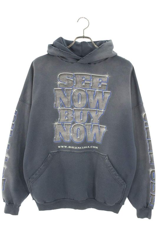 Balenciaga 739024 Tqve7 Logo Print Pullover Hoodie Men's 1