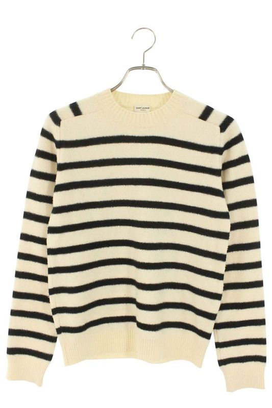 Saint Laurent Paris 577753 Yafu2 Striped Knit Women's XS