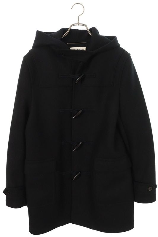 Saint Laurent Paris 649133 Y080w Hooded Wool Duffle Coat Men 48