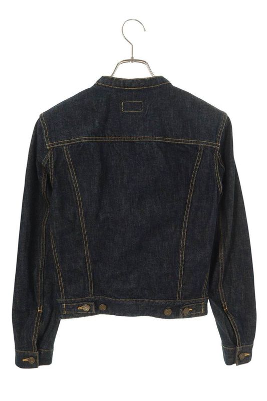 Saint Laurent Paris 315426 Yu068 Collarless Denim Jacket Men's XS