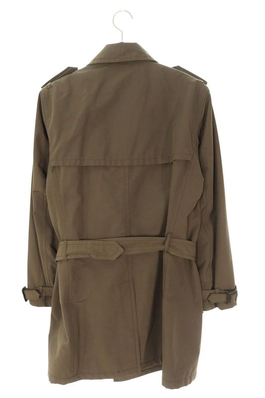 Prada Ugw604 Nylon Trench Coat With Belt Men's 48