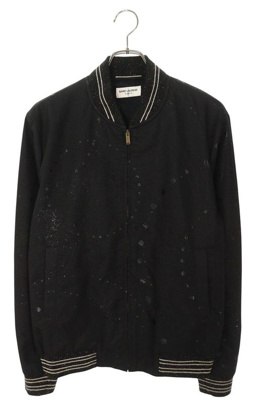 Saint Laurent Paris 605935 Blouson With Splattered Lamé Men's 52