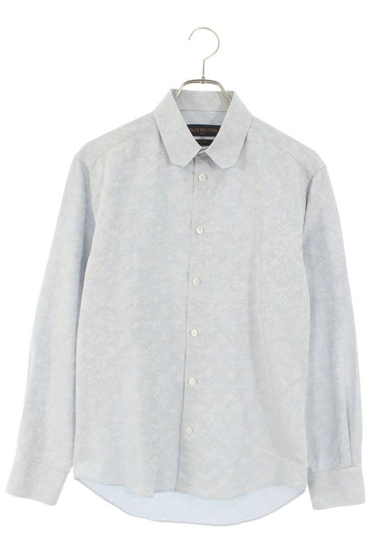 Louis Vuitton Rm201q THJ His41w Monogram Allover Long Sleeve Shirt Men's XS