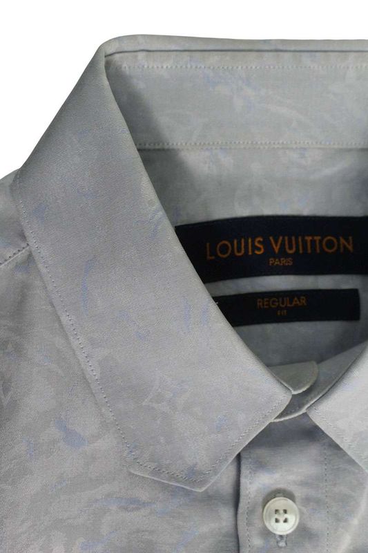 Louis Vuitton Rm201q THJ His41w Monogram Allover Long Sleeve Shirt Men's XS