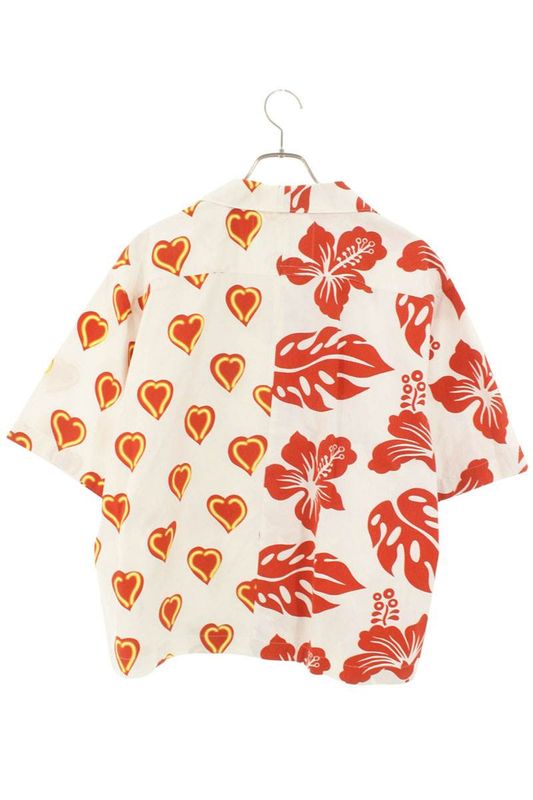 Prada Ucs319 All Over Design Open Collar Short Sleeve Shirt Men's XL