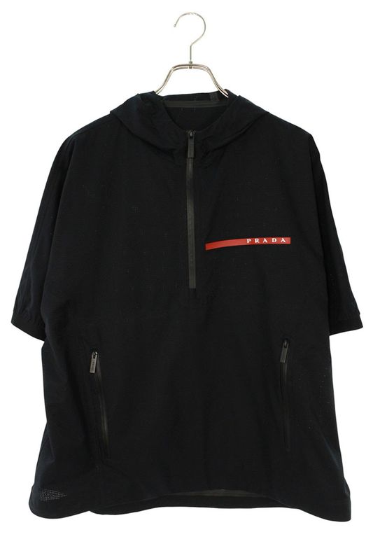 Prada 24AW Sgb451 Light Bi-stretch Short Sleeve Shirt Men's XL