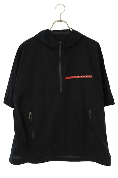 Prada 24AW Sgb451 Light Bi-stretch Short Sleeve Shirt Men's XL