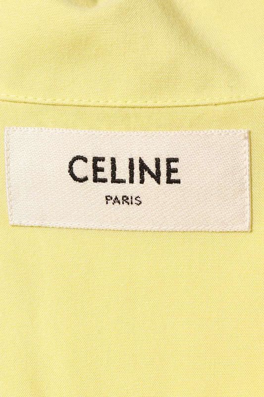 Celine 2c516852c Logo Embroidery Loose Bow Ring Short Sleeve Shirt Men 39