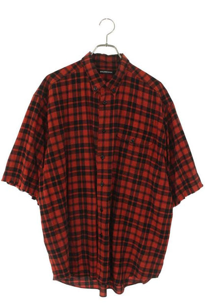 Balenciaga 556869 Tdm02 Checked Short Sleeve Shirt Men 39