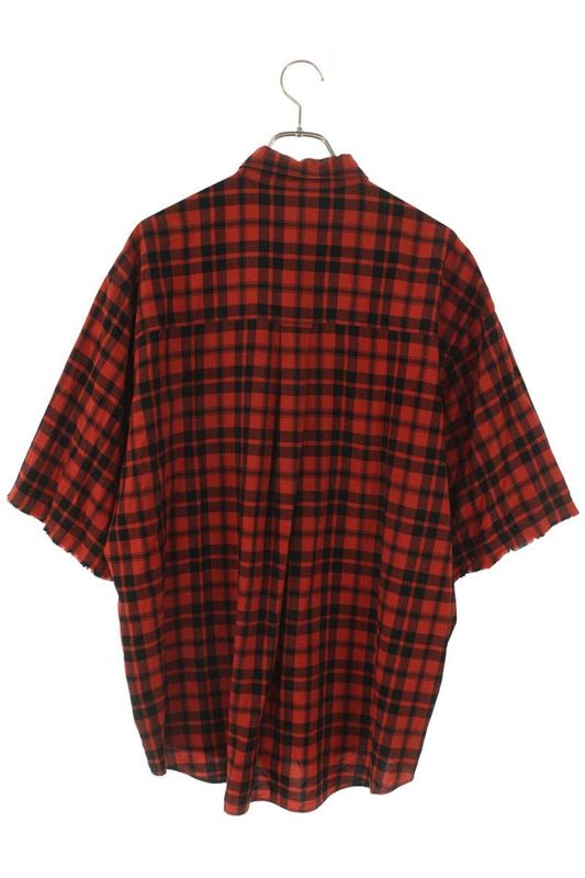 Balenciaga 556869 Tdm02 Checked Short Sleeve Shirt Men 39