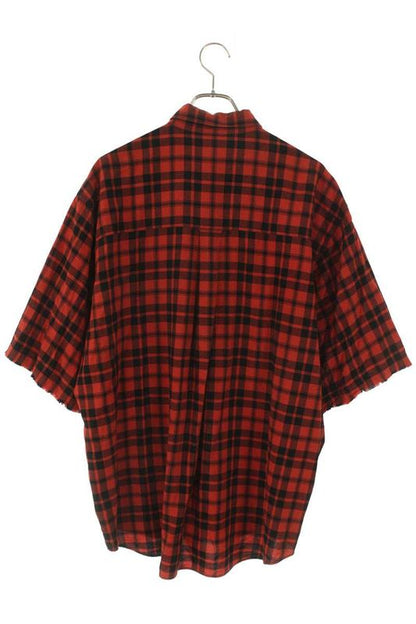 Balenciaga 556869 Tdm02 Checked Short Sleeve Shirt Men 39