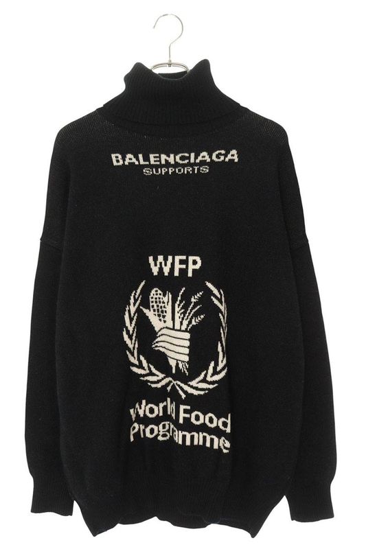 Balenciaga 542703 T1507 WFP Logo Turtleneck Men's S