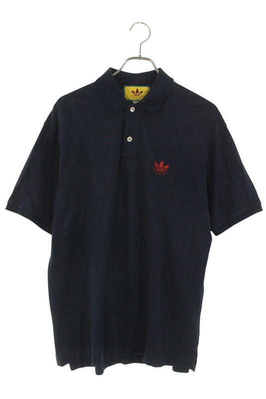 Gucci X Adidas 700497 Xjel0 Logo Embroidery Short Sleeve Polo Shirt Men's XL