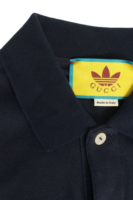 Gucci X Adidas 700497 Xjel0 Logo Embroidery Short Sleeve Polo Shirt Men's XL