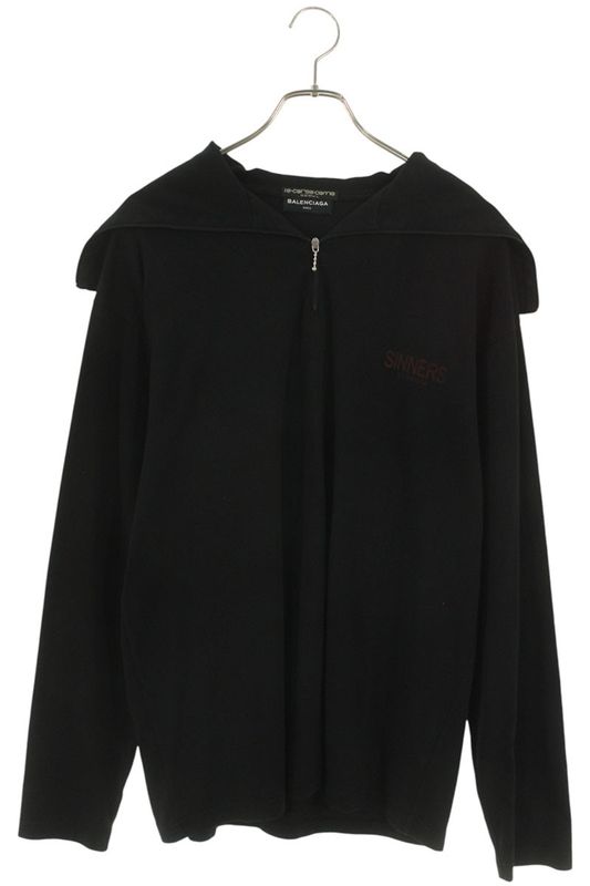 Balenciaga 486144 Twk52 Half Zip Long Sleeve Cut And Sewn Men's S